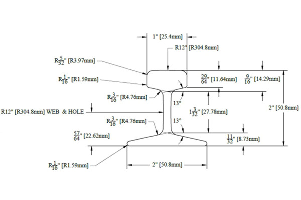 12 LB ASCE Rail Dimensions and Manufacturers