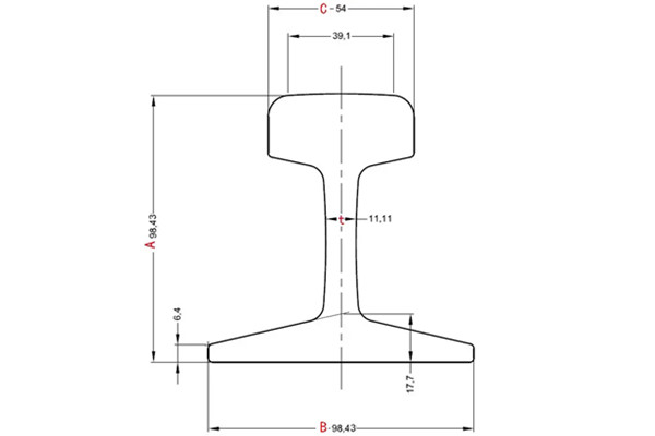 ASCE 50 Rail Specifications and Drawings