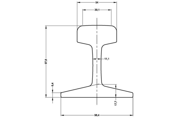 50 LBS Rail Specifications and Drawings